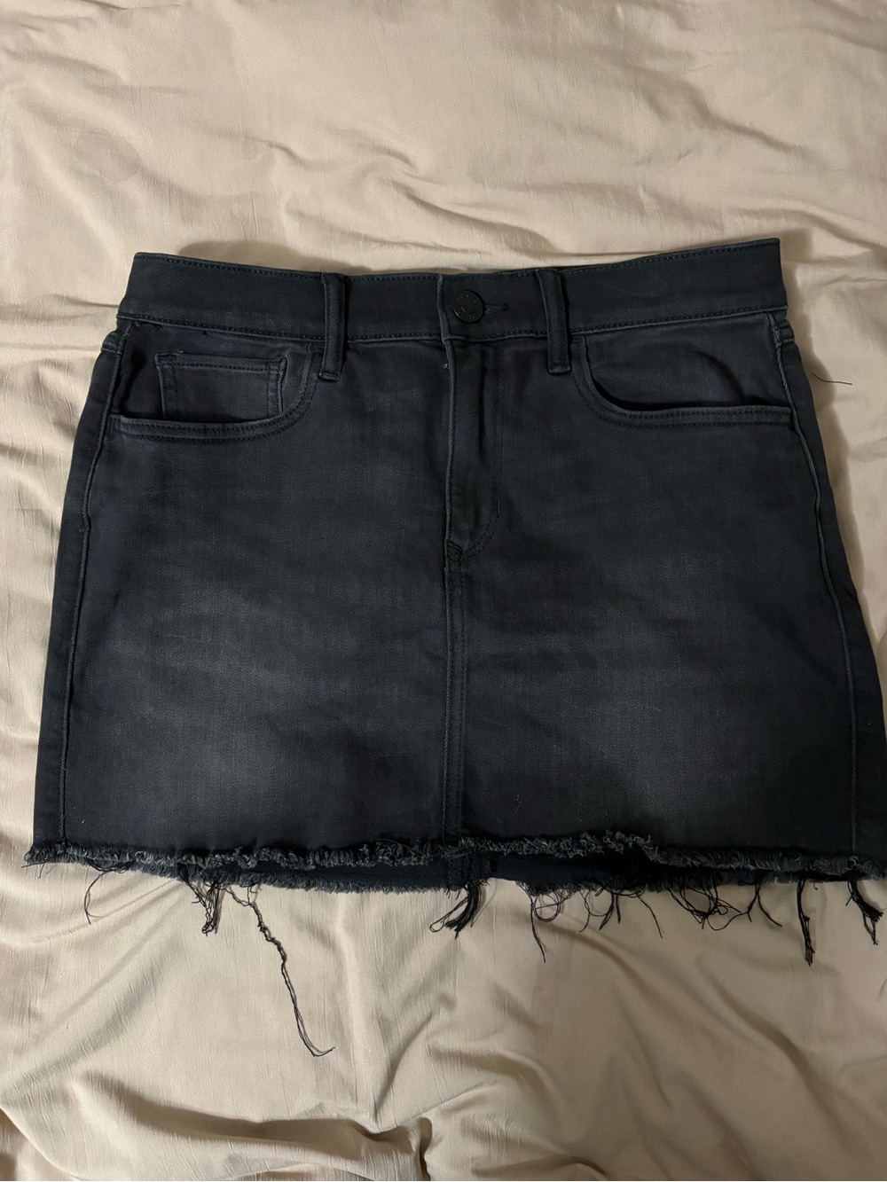 Express Black Distressed Denim Mini Skirt - Women